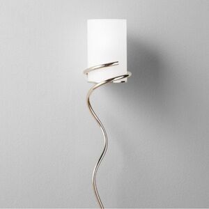 CB2 Silver and White Wall Sconce